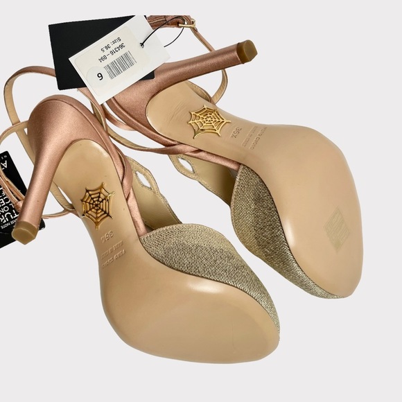 Charlotte Olympia Mae‎ West Metallic Gold Heels - Picture 6 of 10